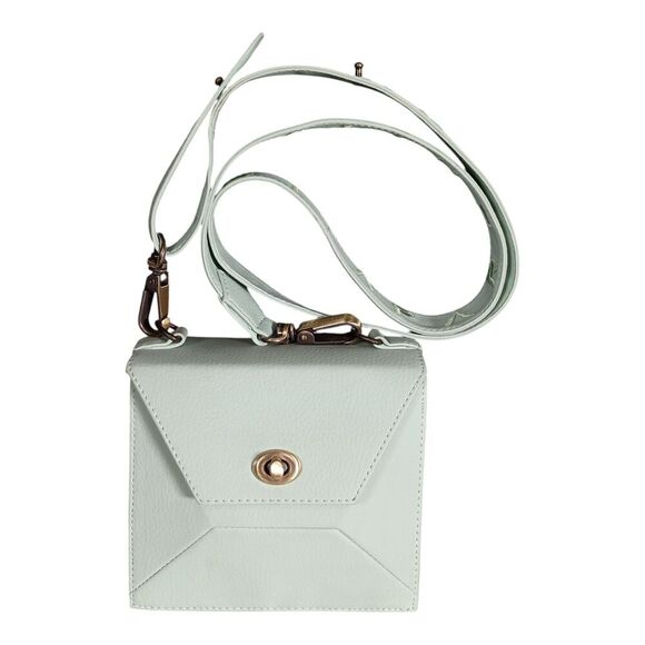Parchita Shoulder Bag Purse Detachable Strap Mint Green Mini Vegan Leather - Picture 2 of 13